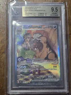 Pokemon TCG Arven's Mabosstiff EX #235/182 Sv10: Destined Rivals BGS 9.5 - Image 1