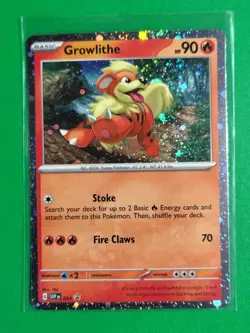 Pokemon TCG Scarlet & Violet Black Star Promo Growlithe #24 Cosmos Promo - Image 1