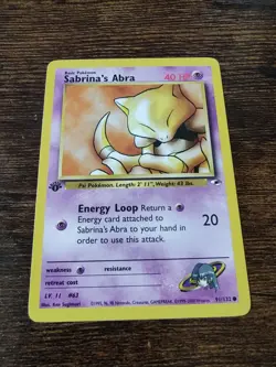 Pokemon Gym Heroes 1st Edition Sabrina's Abra 91/132 - Image 1
