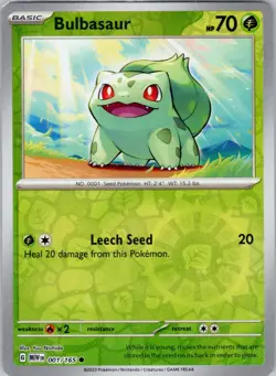 Bulbasaur - (Reverse Cosmos Holo) (Costco Exclusive) 001/165 NM - Image 1