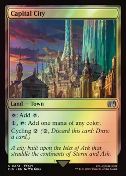MTG Magic FIN Final Fantasy - 1x FOIL EN NM 0274 U Capital City - Image 1