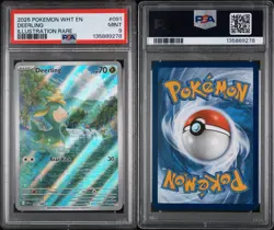2025 POKEMON WHT EN-WHITE FLARE 091 DEERLING ILLUSTRATION RARE PSA 9 - Image 3