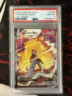 Pokemon TCG 2022 Pikachu VMAX TG17/TG30 Lost Origin TG Holo Full Art PSA 10 - Image 1