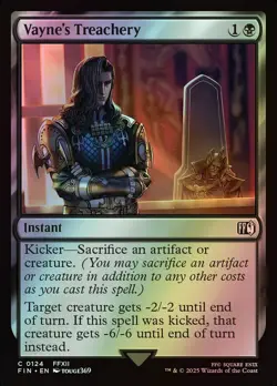 MTG Magic FIN Final Fantasy - 1x FOIL EN NM 0124 C Vayne's Treachery - Image 1