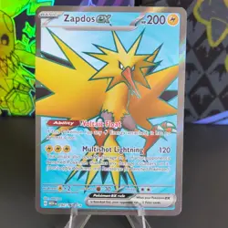 Pokemon TCG Zapdos ex 192/165 Scarlet & Violet 151 Ultra Rare Full Art Holo 2023 - Image 1