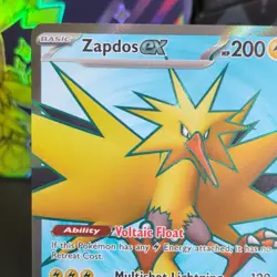 Pokemon TCG Zapdos ex 192/165 Scarlet & Violet 151 Ultra Rare Full Art Holo 2023 - Image 2