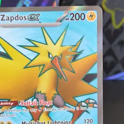 Pokemon TCG Zapdos ex 192/165 Scarlet & Violet 151 Ultra Rare Full Art Holo 2023 - Image 3