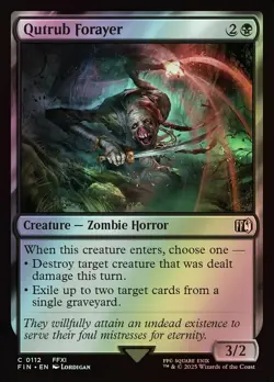 MTG Magic FIN Final Fantasy - 1x FOIL EN NM 0112 Qutrub Forayer - Image 1