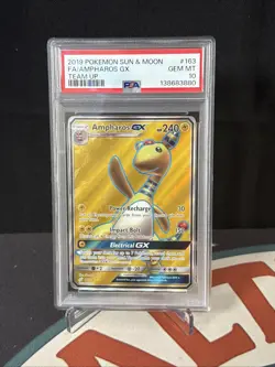 Pokemon Ampharos GX Team Up Full Art #163 PSA 10 Gem Mint - Image 1