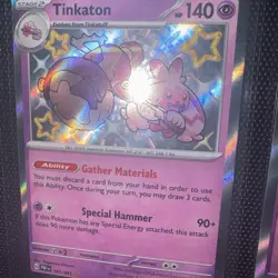 Pokemon TCG - Tinkaton 167/091 (NM) Shiny Rare Paldean Fates - Image 1