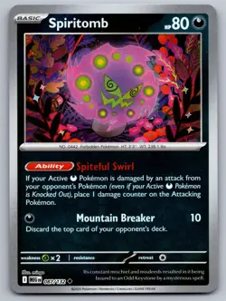 Spiritomb 087/132 Uncommon Mega Evolution Pokemon Reverse Holo Near Mint - Image 1