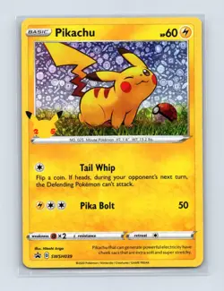 Pikachu SWSH039 Holo Promo Miscellaneous Cards & Products Pokemon Holo LP - Image 1