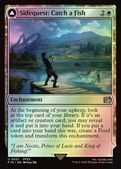 MTG Magic FIN Final Fantasy - 1x FOIL EN NM 0031 U Sidequest: Catch a Fish - Image 1