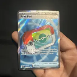 Pokemon TCG Holo Ultra Rare Full Art Pokepad Trainer Card Perfect Order - Image 1