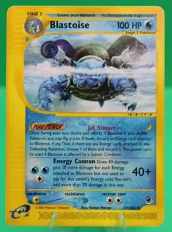 Blastoise 37/165 Expedition Pokemon Card Rare Non Holo LP - Image 1