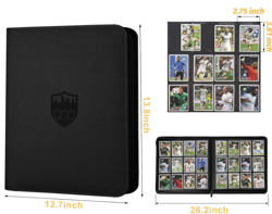 Trading Card Binder 12 Pocket, PU Cover Card Binder for 720 Cards, Premium Trad - Image 4