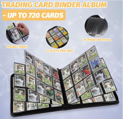 Trading Card Binder 12 Pocket, PU Cover Card Binder for 720 Cards, Premium Trad - Image 5