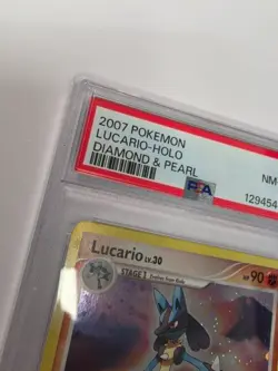 LUCARIO 6/130 | 2007 D&P Base Holo Graded Pokemon Card PSA 8 - Image 4