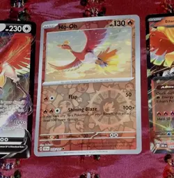 Ho-Oh Pokemon TCG 3 Card Lot V Reverse Holo & Ethan's Ho-Oh EX NM - Image 3