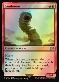 MTG Magic FIN Final Fantasy - 1x FOIL EN NM 0155 U Sandworm - Image 1