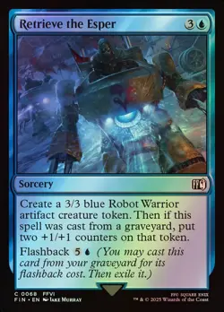 MTG Magic FIN Final Fantasy - 1x FOIL EN NM 0068 C Retrieve the Esper - Image 1