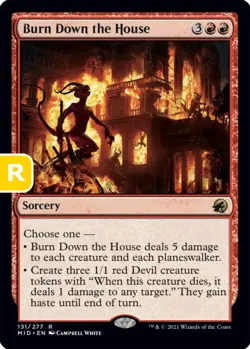 MTG Burn Down the House Midnight Hunt Rare Sorcery NM - Image 1