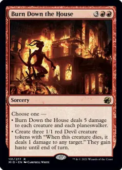 MTG Burn Down the House Midnight Hunt Rare Sorcery NM - Image 2