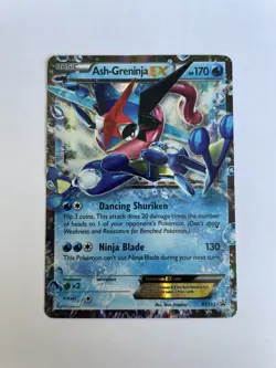 Ash-Greninja EX XY133 - XY Holo Black Star Promo Pokemon TCG - DMG - Image 1