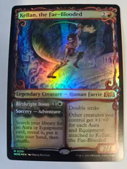 MTG - Kellan, the Fae-Blooded FOIL Showcase- Wilds of Eldraine - Image 1
