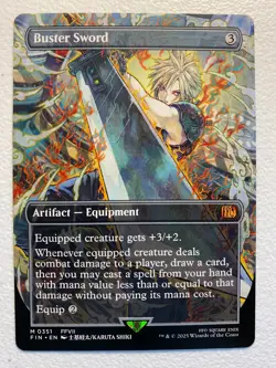 MTG 1x BORDERLESS Buster Sword 351 Final Fantasy Magic the Gathering Card x1 NM - Image 1