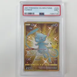 Pokemon Celebrations Mew Secret Rare Holo 025/025 2021 PSA 9 English - Image 1