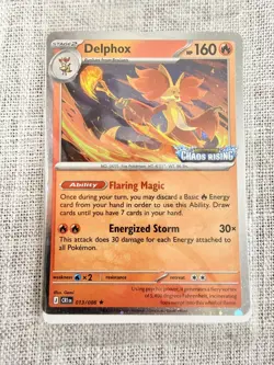 Pokemon Chaos Rising Booster Pack + Toxel Promo + Chikorita Coin + Delphox Promo - Image 2