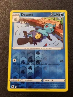 Pokemon Astral Radiance REVERSE HOLO FOIL Dewott 042/189 TCG Card - Image 1