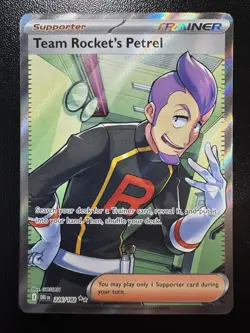 Team Rocket's Petrel 226/182 Ultra Rare Destined Rivals Pokemon Near Mint - Image 1