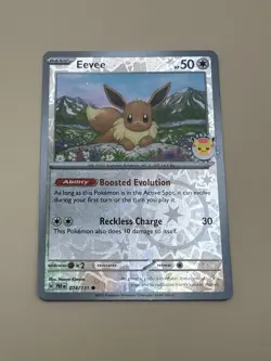 Pokemon TCG Eevee #074/131 Day Reverse Holo 2025 - Image 1