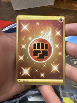 Fighting Energy 233/198 Gold Secret Rare 2021 Pokemon Chilling Rare Card - Image 1
