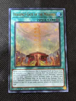 YuGiOh! Heavenly Gate of the Mikanko AMDE-EN028 Ultra Rare 1st Edition Near Mint - Image 1