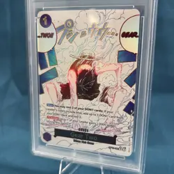2025 ONE PIECE GEAR TWO ALTERNATE ART OP11-A FIST OF DIVINE SPEED #080 PSA 10 - Image 5
