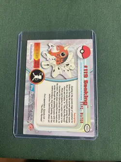 SEAKING #119 - SILVER Non Holo - Topps Blue Logo - TV Animation - POKEMON CARD - Image 2