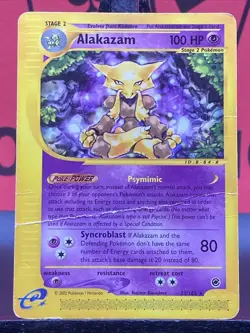 Alakazam 33/165 Expedition Pokemon TCG Base Set Regular Non Holo Rare Card HP - Image 3