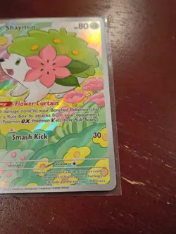 Pokemon TCG Shaymin Holo Card Illustration Rare, 185/182 - Image 4