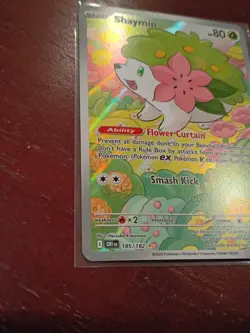Pokemon TCG Shaymin Holo Card Illustration Rare, 185/182 - Image 5