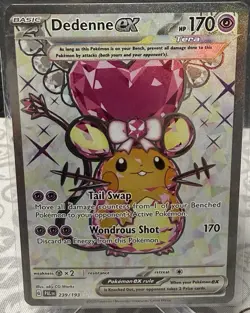 Pokemon Dedenne ex 239/193 Paldea Evolved Scarlet & Violet Rare Full Art NM/MT - Image 1