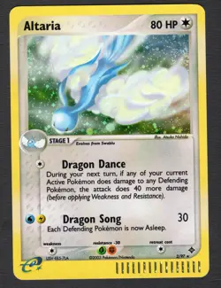 Altaria 2/97 Holo Ex Dragon *Swirl Cluster* 4 Swirls NM Pokemon Card HQ Scan - Image 1