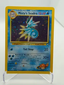 Misty's Seadra 9/132 PRERELEASE | Gym Heroes | Holo Rare | Vintage Pokemon TCG - Image 2