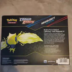 Pokemon TCG Sword & Shield Crown Zenith Regieleki V Collection Sealed Box - Image 2