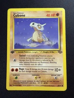 Cubone 50/64 1st Edition - Jungle - WOTC Wizards Pokemon TCG 1999 - Image 1