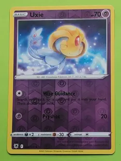 Uxie 065/189 Reverse Holo Uncommon Astral Radiance Pokemon Pack Fresh - Image 1
