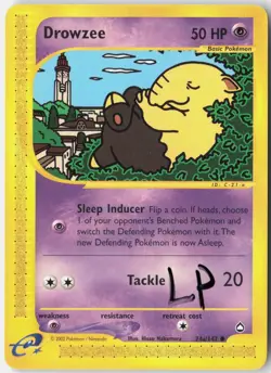 Drowzee (74a) 74a/147 Common Aquapolis Pokemon Lightly Played - Image 1