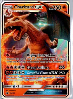 Charizard GX - SM195 Holo Promo Sun & Moon Promo Pokemon Moderately Played - Image 1